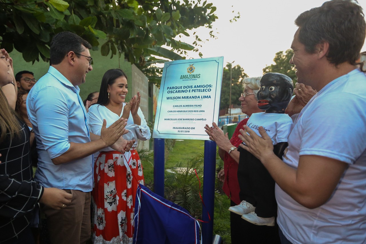 Governador Wilson Lima inaugura Parque Dois Amigos: Oscarino e Peteleco, na Cachoeirinha, e lança campanha ambiental