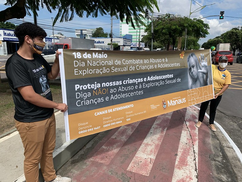 Campanha de combate à exploração sexual infantojuvenil movimenta os principais cruzamentos da cidade