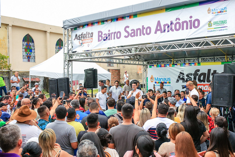 Prefeitura de Manaus e governo do Amazonas iniciam serviços de infraestrutura do programa ‘Asfalta Manaus’ no bairro Santo Antônio