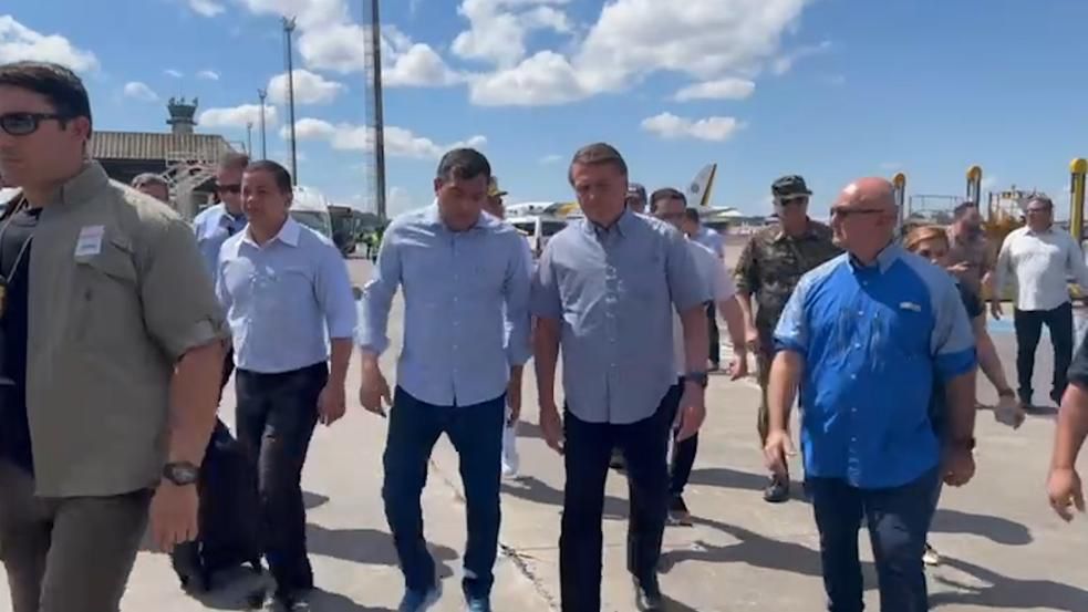 Governador Wilson Lima recepciona presidente Jair Bolsonaro em Manaus