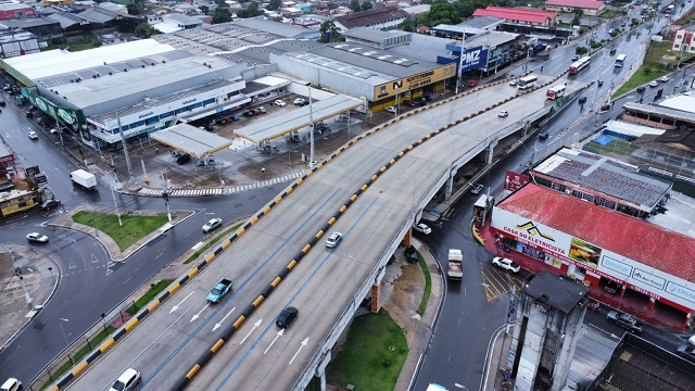 Viaduto do Manoa será parcialmente interditado nesta quinta-feira, 9/3