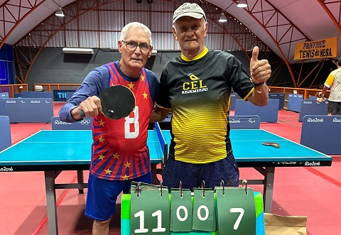 Primeiro dia da 23ª Olimpíada da Terceira Idade premia os primeiros vencedores no gerontovoleibol e tênis de mesa