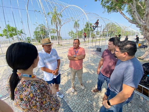 Prefeitura de Manaus faz visita técnica na Ponta Negra para alinhar programação natalina